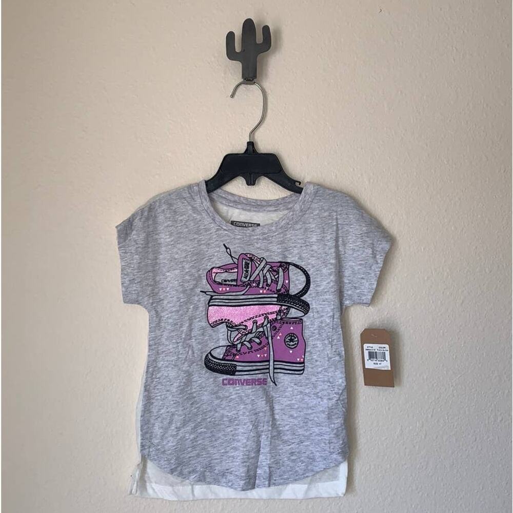 5/$25 NWT Converse Girls Sneaker Tee